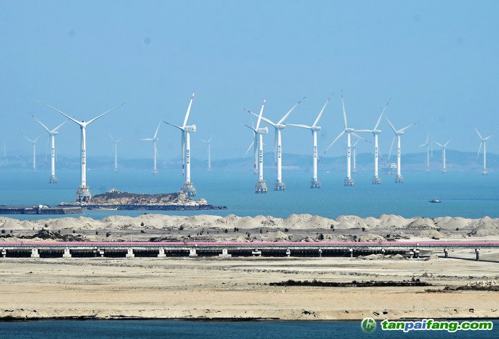 2021年3月9日，三峽福清興化灣海上風電場。新華社記者 林善傳 攝