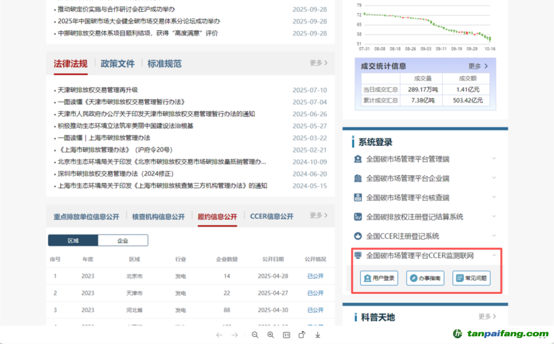 全國碳市場管理平臺